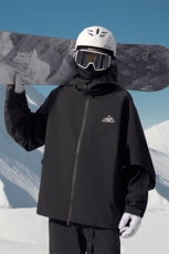 冬款防风防水滑雪服中性保暖加绒大码防风袖情侣款外套M34-P140，男装棉衣，电商A001-1