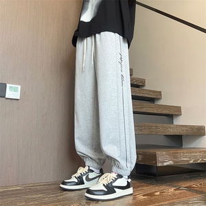 休闲裤男款春秋潮牌宽松束脚裤子男时尚帅气青少年长裤K526-P43图片