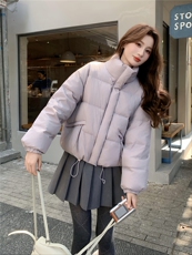 现货新款独特超好看短款羽绒服女款冬季立领面包服小个子羽绒外套，女装羽绒服，网红馆