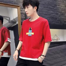 家乐6935-P30男士短袖t恤2021夏季韩版潮流半截袖修身夏装潮牌，男装T恤，电商D310（原电商305）