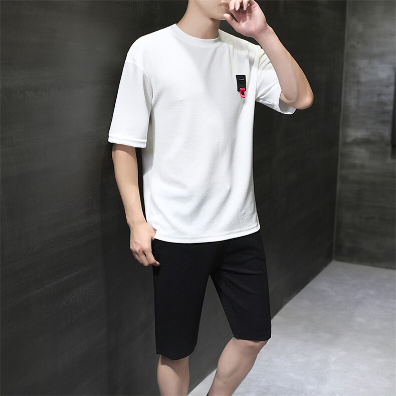 2021夏季男士套装青少年休闲运动短袖短裤套装电商A158-TZ19,男装休闲套装,星座310B-3
