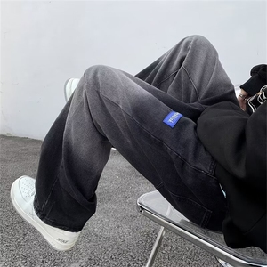 牛仔裤男韩版潮流高街帅气渐变色春季2024新款ins长裤RK1479-P41图片