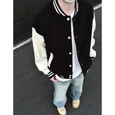 模特-美式棒球服男士秋新款百搭夹克外套9112-P68，男装夹克，电商B380（原B361）