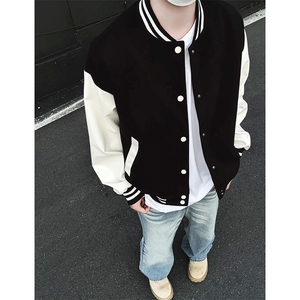 模特-美式棒球服男士秋新款百搭夹克外套 9112-P68图片