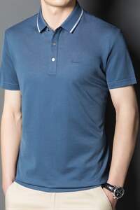 中年男士短袖T恤男薄款男装夏季商务休闲纯色POLO衫体恤潮,男装T恤,电商B212（原钱塘6029）
