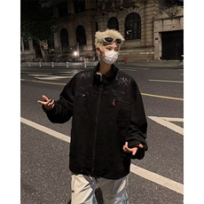 牛仔外套男士韩版潮流高街帅气2025春季ins宽松夹克W5911-P87，男装工装外套，星座412-3