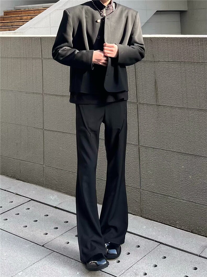 W9415-P48网图现货新款美式微喇休闲裤宽松直筒韩版百搭西裤,男装休闲裤,星座1608-2
