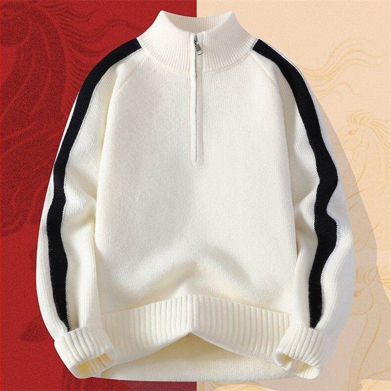 25737-TP50新年战袍情侣装秋冬季搭毛衣红色本命马年衣服拜年服,男装针织衫/毛衣,电商D310B