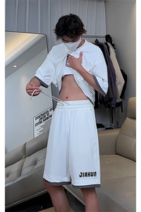 假两件休闲运动短袖套装上衣T3679特P30控58/裤子DK8637特P30控58图片