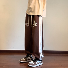港风休闲裤男宽松直筒拖地裤束脚裤卫裤KP611P50，男装休闲裤，星座1204-3