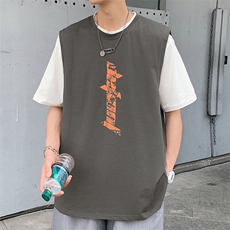 夏季港风宽松青少年休闲背心TC1111-P25，男装T恤，星座717