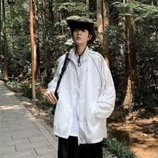 2023港风文艺刺绣连帽防晒衣男夏季薄款夹克，男装夹克，星座716-3