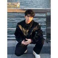 现货不缺货假两件皮衣复古夹克外套1209-1-JK17-P108（网图），男装夹克，星座1209-1