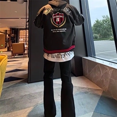 3989-P62男士春秋季潮高街刺绣pu皮拼接棒球服外套男款，男装T恤，电商B323A