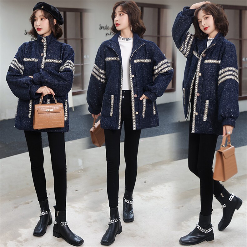 时尚百搭短款羽绒服女冬季新款韩版宽松显瘦加厚保暖外套上衣,女装毛呢外套,天丽