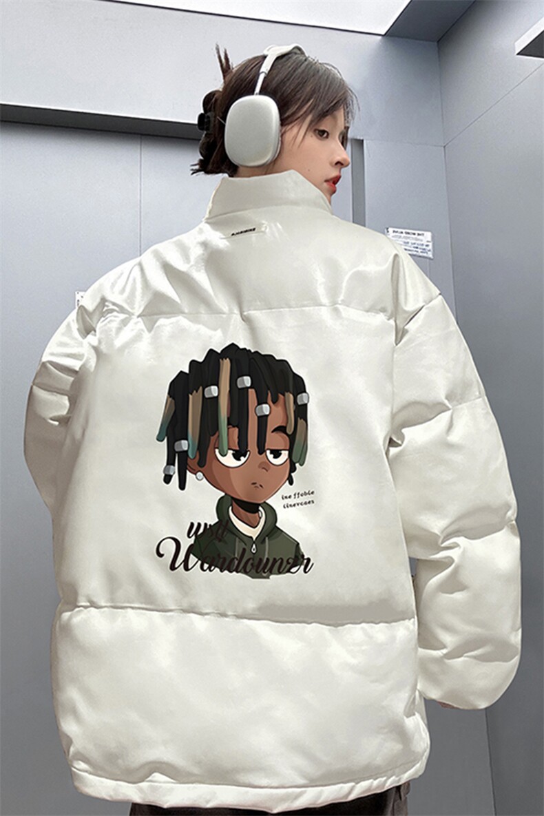 均可提供短视频高品质港风黑人头PU皮加厚棉衣PM133-p110控148,男装棉衣,星座508（原C305）