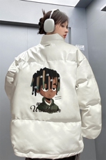 均可提供短视频高品质港风黑人头PU皮加厚棉衣PM133-p110控148，男装棉衣，星座508（原C305）