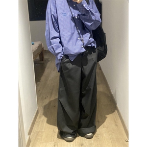 网络图现货蓝色格子衬衫长袖RC70-P50图片