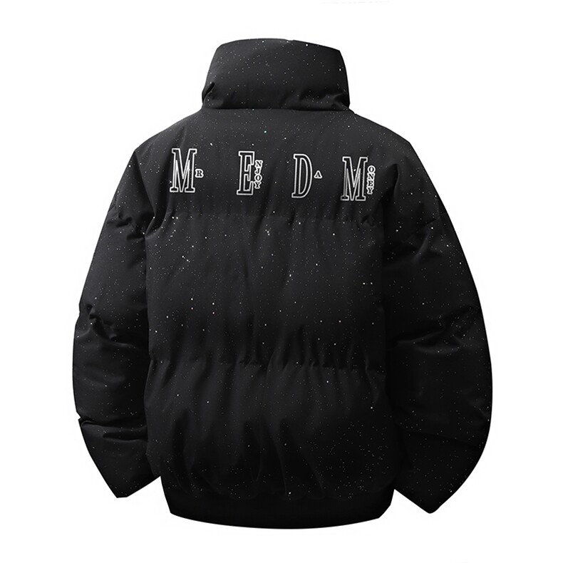潮牌抖音直播得物高品质痞帅满天星立领加厚棉衣M1373P100,男装棉衣,电商C408(原B339-1)