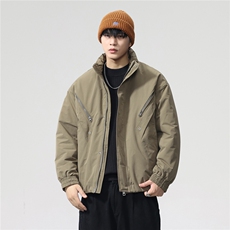 夹棉2025秋冬新款立领工装夹克男女户外登山服棉服，男装夹克，电商D215