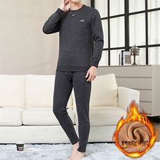 保暖内衣男士秋衣秋裤加绒加厚特厚中老年防寒套装TZ8003-P80，男装棉衣，星座310B-3
