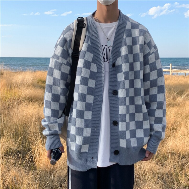 2024秋冬潮流针织开衫宽松毛衣A161-2-MY9055-P48图片