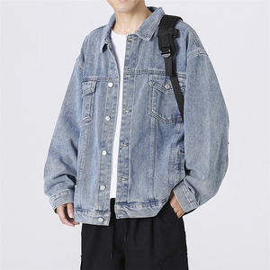 牛仔外套秋季青少年宽松休闲工装夹克学生XZ225-3-NZ769-P70控88图片
