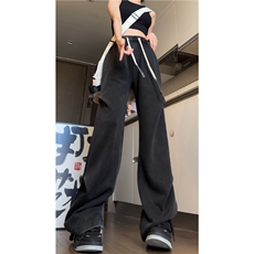 秋季新款潮流褶皱水洗卫裤宽松百搭休闲裤B315-K24263-特p45控88，男装休闲裤，电商B315