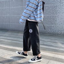 牛仔裤男直筒宽松韩版潮流百搭复古港风潮牌ins男士裤子K91-P40，男装牛仔裤，电商A128