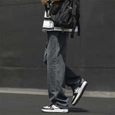 男士夏季薄款2024新款美式裤子宽松直筒休闲长裤K870特批40，男装休闲裤，星座718-1