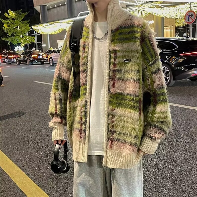 F514P65秋冬男装毛衣外套开衫时尚宽松休闲男装图片