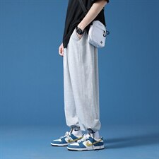 休闲裤男士夏季韩版潮流束脚卫裤潮牌宽松长裤子A161-2-K366-P45，男装休闲裤，电商A161-2