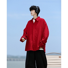 8XL-M泡泡纱盐缩肌理长袖衬衫男夏季冰丝外套防晒衬衣CS29007P40，男装衬衫，电商B312