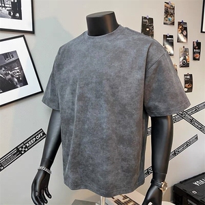 300克得物重磅100纯棉宽松吊染结构感光板短袖T恤男 RH5003-特P31图片