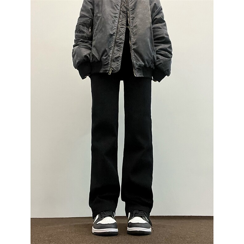 B221美式高街水泥灰弹力直筒牛仔裤LK24146-P60控79加绒P70控99,男装牛仔裤,电商B221