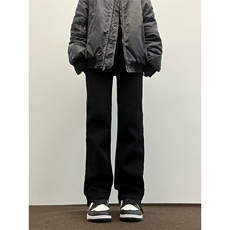 B221美式高街水泥灰弹力直筒牛仔裤LK24146-P60控79加绒P70控99，男装牛仔裤，电商B221
