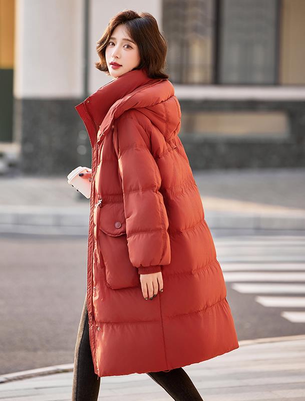 2024冬季新款时尚潮流长款羽绒服修身显瘦保暖外套,女装羽绒服,姿萝菲