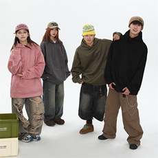 重磅420克深度库存高品质二开麂皮绒连帽卫衣宽松外套JP001特P33，男装卫衣，电商A486-1