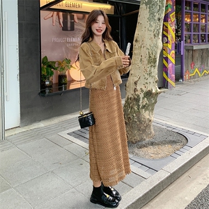 2025春季新款高级感设计镂空吊带连衣裙套装女时尚法式外套两件套图片