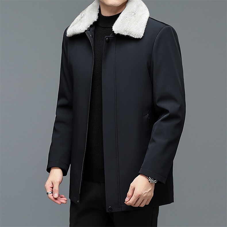 GBN61088冬季新款男士金貂绒外套短款翻领夹克仿貂绒男装P400图片