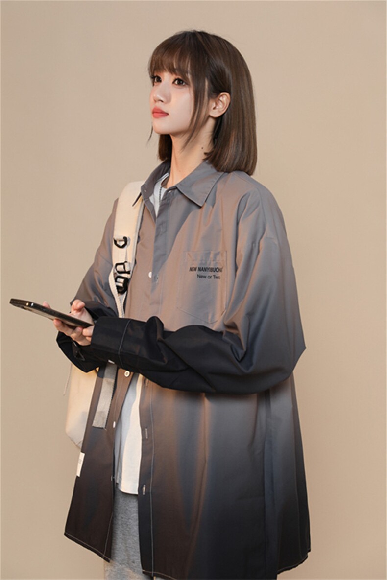 渐变色长袖衬衫X1213-DY155-P50控68（纤维）,男装衬衫,星座1213