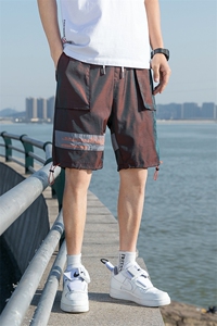 夏季韩版潮流亮面宽松工装短裤五分裤情侣短裤男A305-KX2060-P25图片