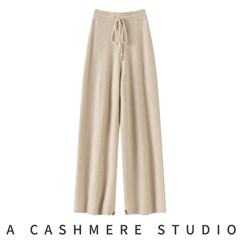 2025年秋季新款百搭元宝针坑条阔腿裤，女装休闲裤，珍丝贝尔
