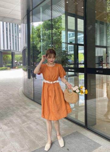 麻料连衣裙，女装连衣裙，地海衣社