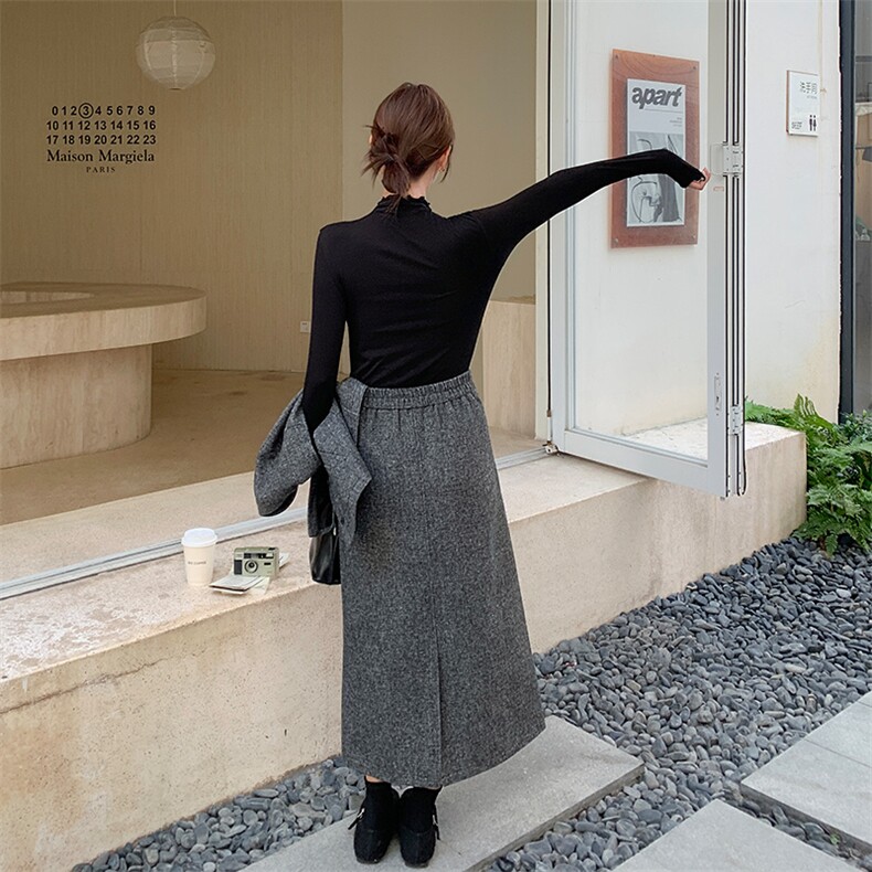灰色高级感小香风马甲套装裙女2025秋季复古气质轻熟风毛呢三件套,女装套装/套裙,纯色衣恋