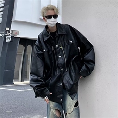 2023美式秋季夹克新款男时尚潮凯美拉皮外套JK921P78，男装夹克，星座1116-2