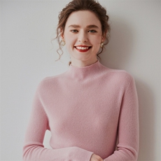 秋冬新款女装高领修身显瘦百搭打底衫优雅气质必备单品，女装羊毛衫，七柒羊绒