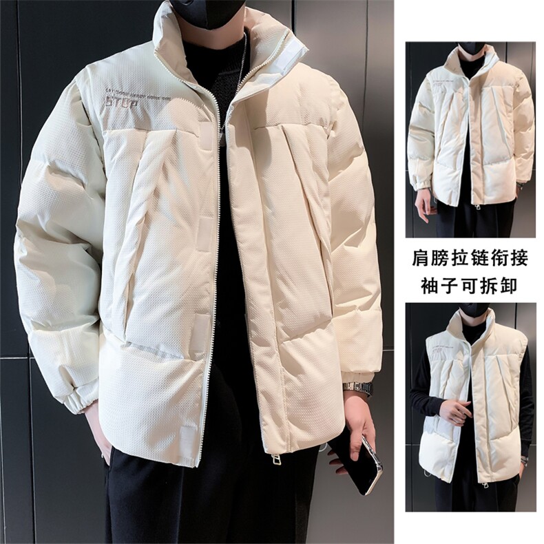 抖音 男士袖子可以脱卸棉衣可变马甲款式B226-MY26-P125图片