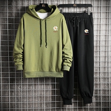 TL8059-P80连帽卫衣套装男运动套装两件套长袖运动服网格挂拍，男装休闲套装，电商A040A