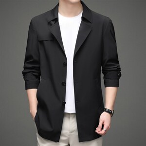 2022风衣男中款秋季中年商务休闲时尚百搭新款秋装外套上衣男装,男装风衣,电商B212（原钱塘6029）